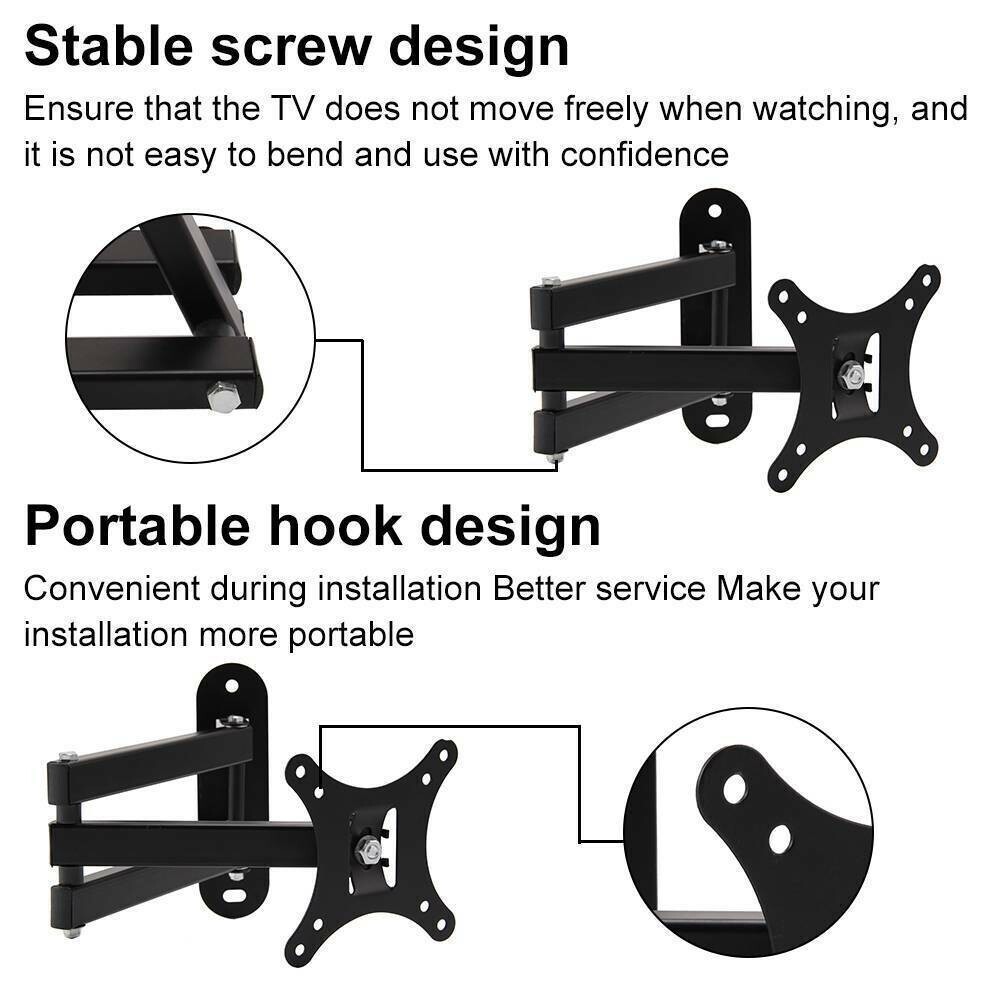 TV Wall Mount Bracket Tilt Swivel 10-26  inches