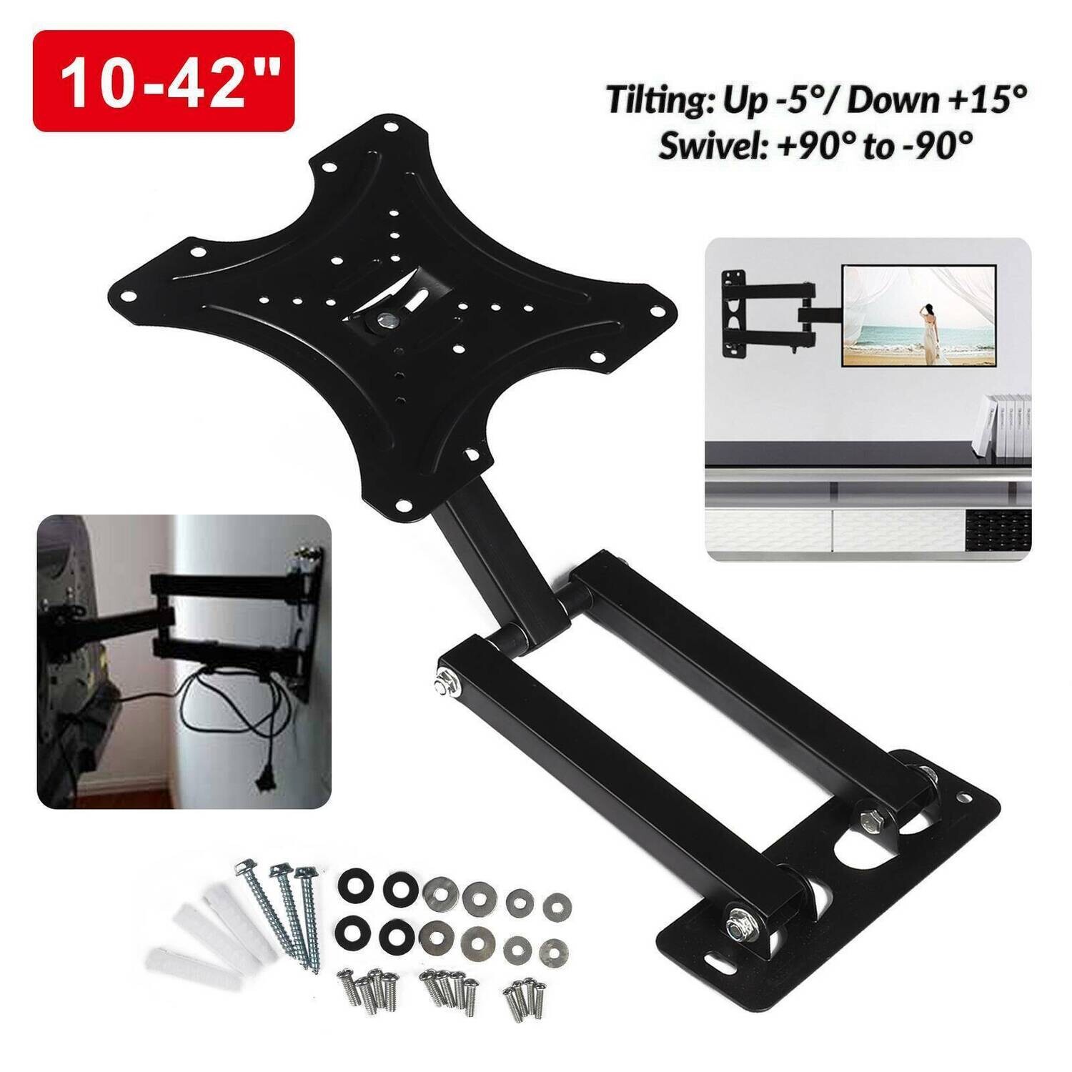 TV Wall Bracket Tilt Swivel For 10 - 35 inches