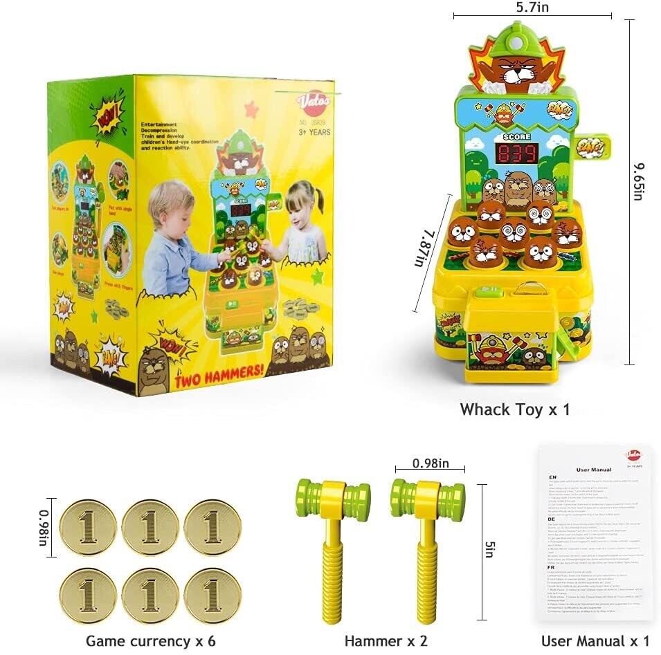 Whack Game Toy with Mole,Mini Electronic Arcade Game
