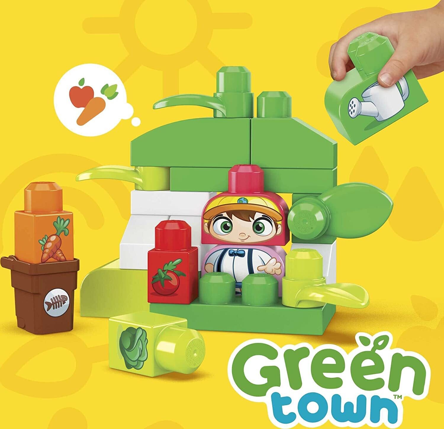 Green Town Build &amp; Learn Eco House Playset with 89 Educational Building Blocks for Kids