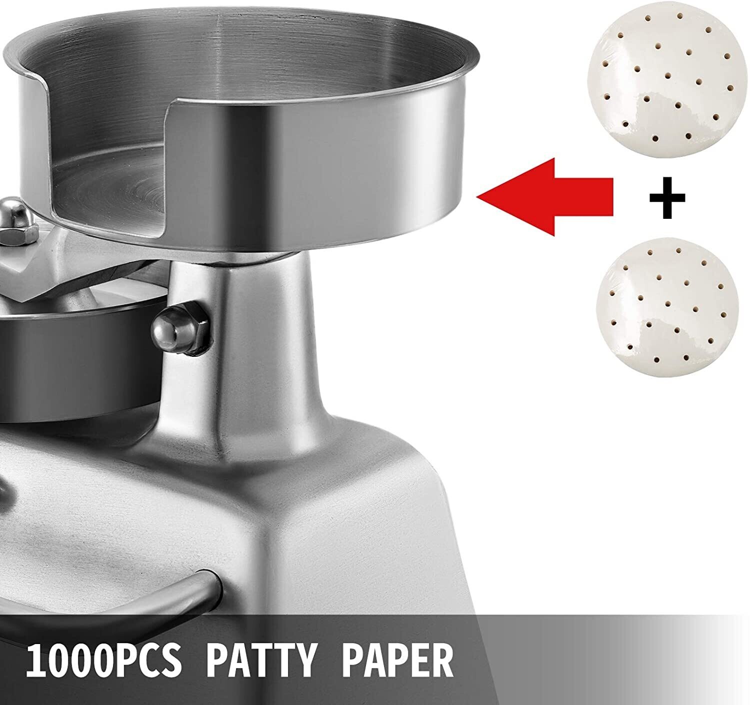 Burger Press Stainless Steel, 130mm Diameter – Heavy Duty Patty Maker for Uniform, Perfectly Shaped Hamburgers, Non-Stick Surface, Ideal for BBQs and Grilling