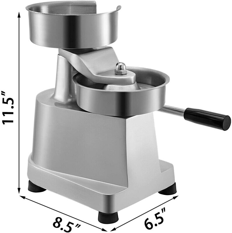 Burger press stainless steel with a diameter of 130 mm