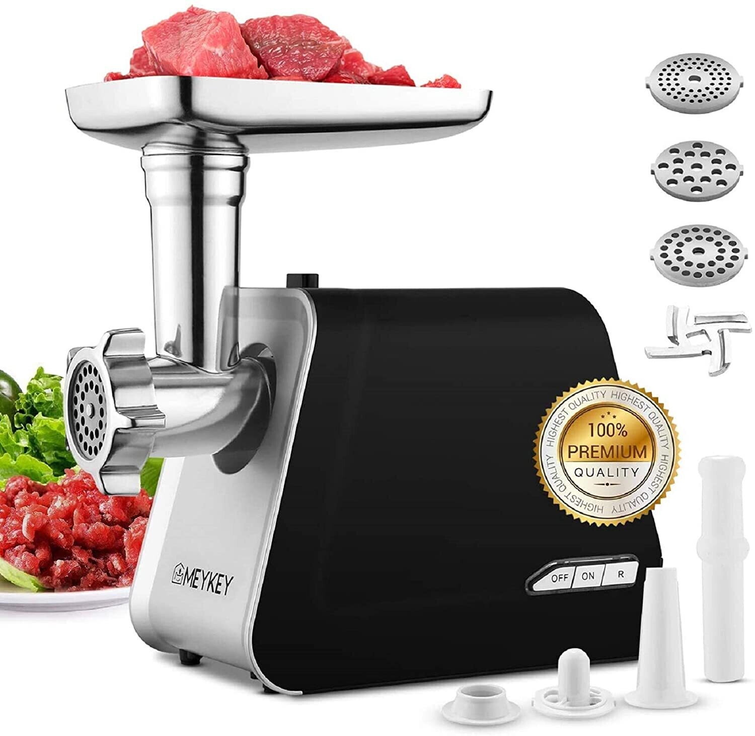 Electric Stainless Steel Meat Grinder 2000W – High-Power Meat Processor for Home and Commercial Use