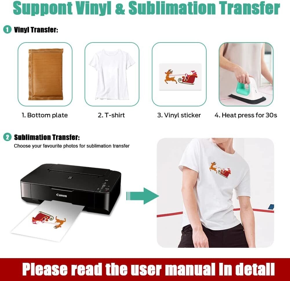 Portable Heat Press Machine Small HTV Vinyl Binding Pieces