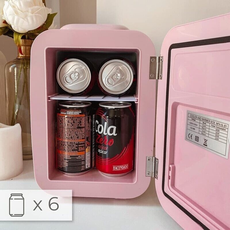 4 Litre Mini Fridge 12 V/220 V, Cooling and Heating, Drinks Fridge, Minibar