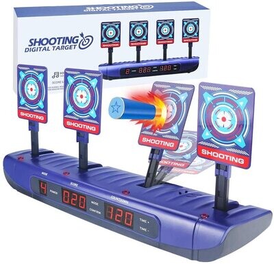 Electric Digital Target for Nerf Guns – Auto-Reset Scoring Target for Kids Shooting Practice and Blaster Training