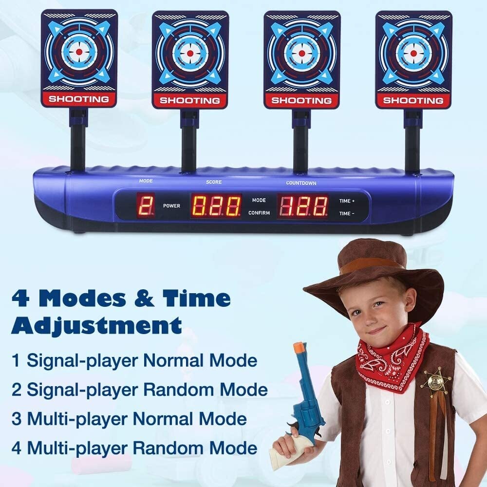Electric Digital Target for Nerf Guns – Auto-Reset Scoring Target for Kids Shooting Practice and Blaster Training