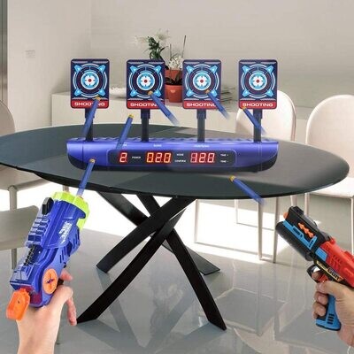 Electric Digital Target for Nerf Guns – Auto-Reset Scoring Target for Kids Shooting Practice and Blaster Training