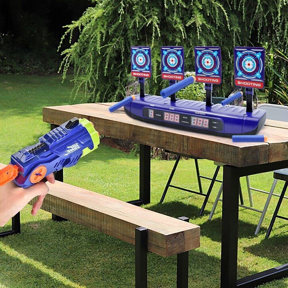 Electric Digital Target for Nerf Guns – Auto-Reset Scoring Target for Kids Shooting Practice and Blaster Training