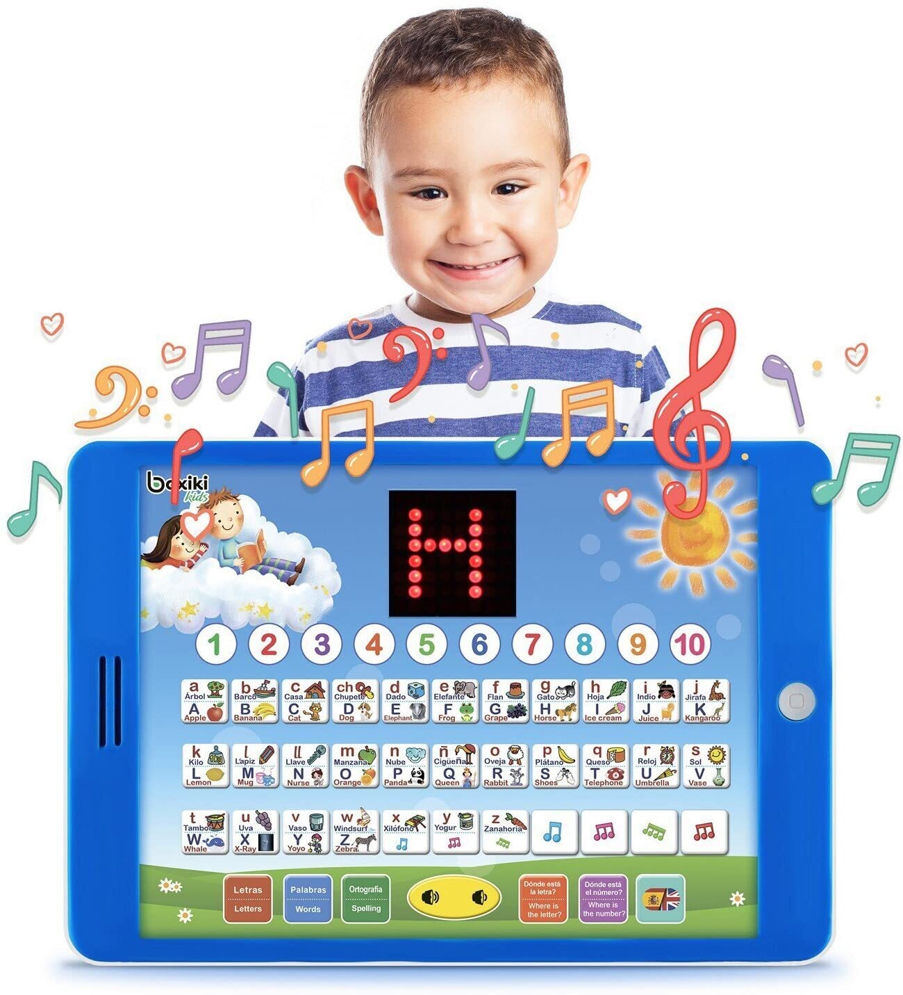 Spanish-English Tablet Bilingual Educational Toy with LCD Screen