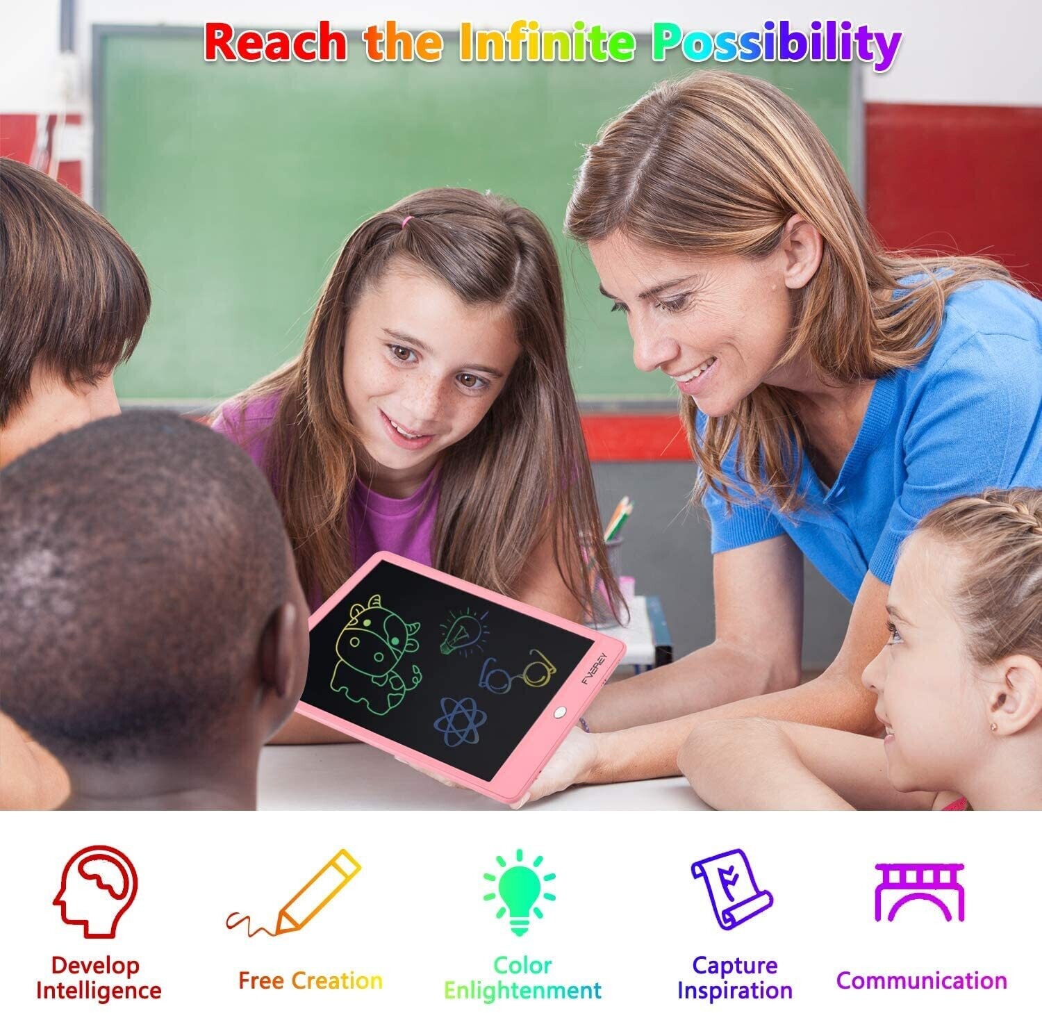 LCD Writing Tablet Kids Electronic Colorful Screen Drawing Tablet