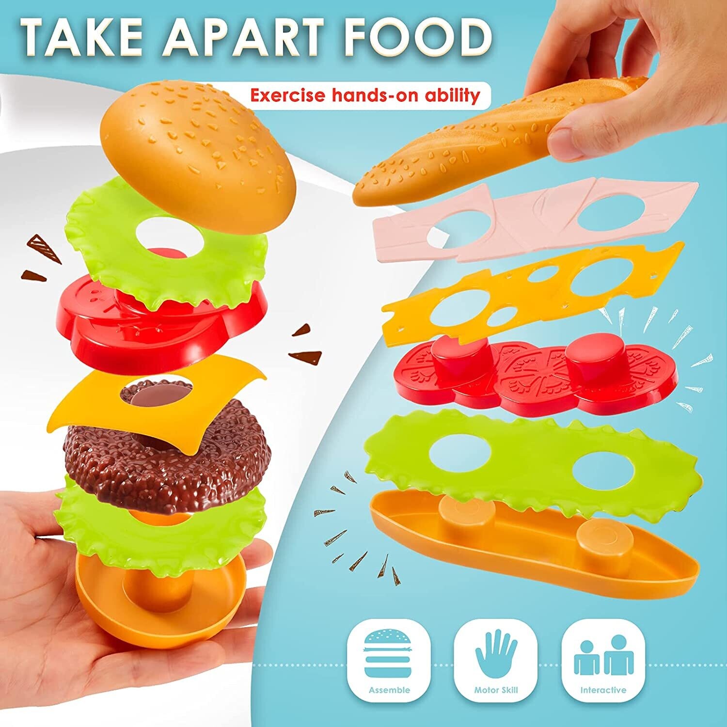 Pretend Play Food Set with Tray