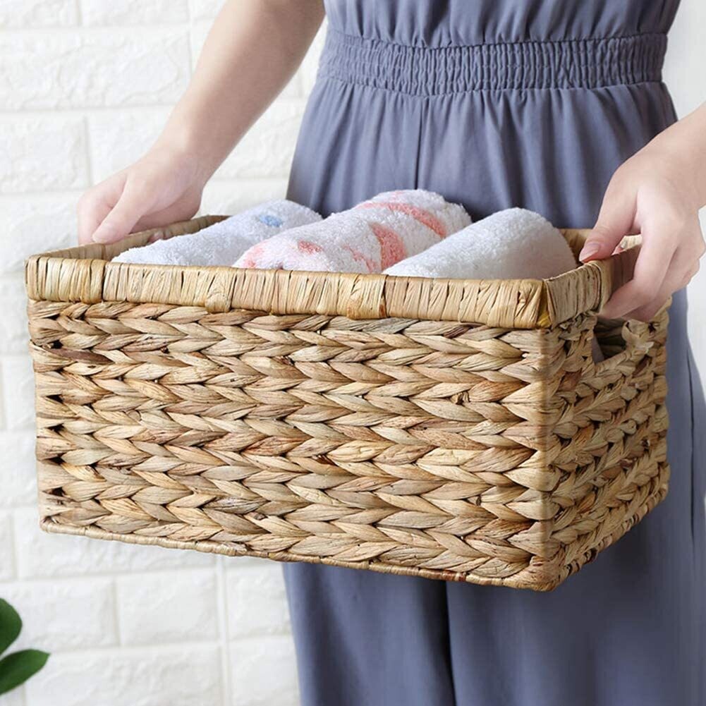 Natural Woven Closet Organiser Basket Bin