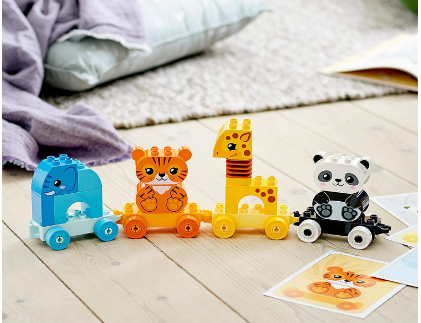 My First Animal Train with Elephants, Tiger, Panda and Giraffe