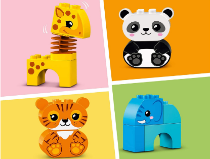 My First Animal Train with Elephants, Tiger, Panda and Giraffe