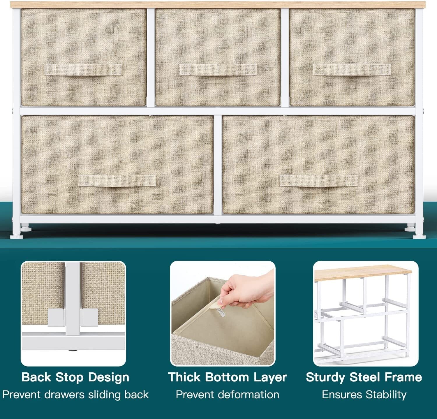 Fabric Storage Drawers – Easy-to-Install Organizer for Clothes, Toys, and Accessories