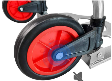 Folding Steel Sack Truck with Adjustable Height, Heavy Duty Trolley for Moving and Transport