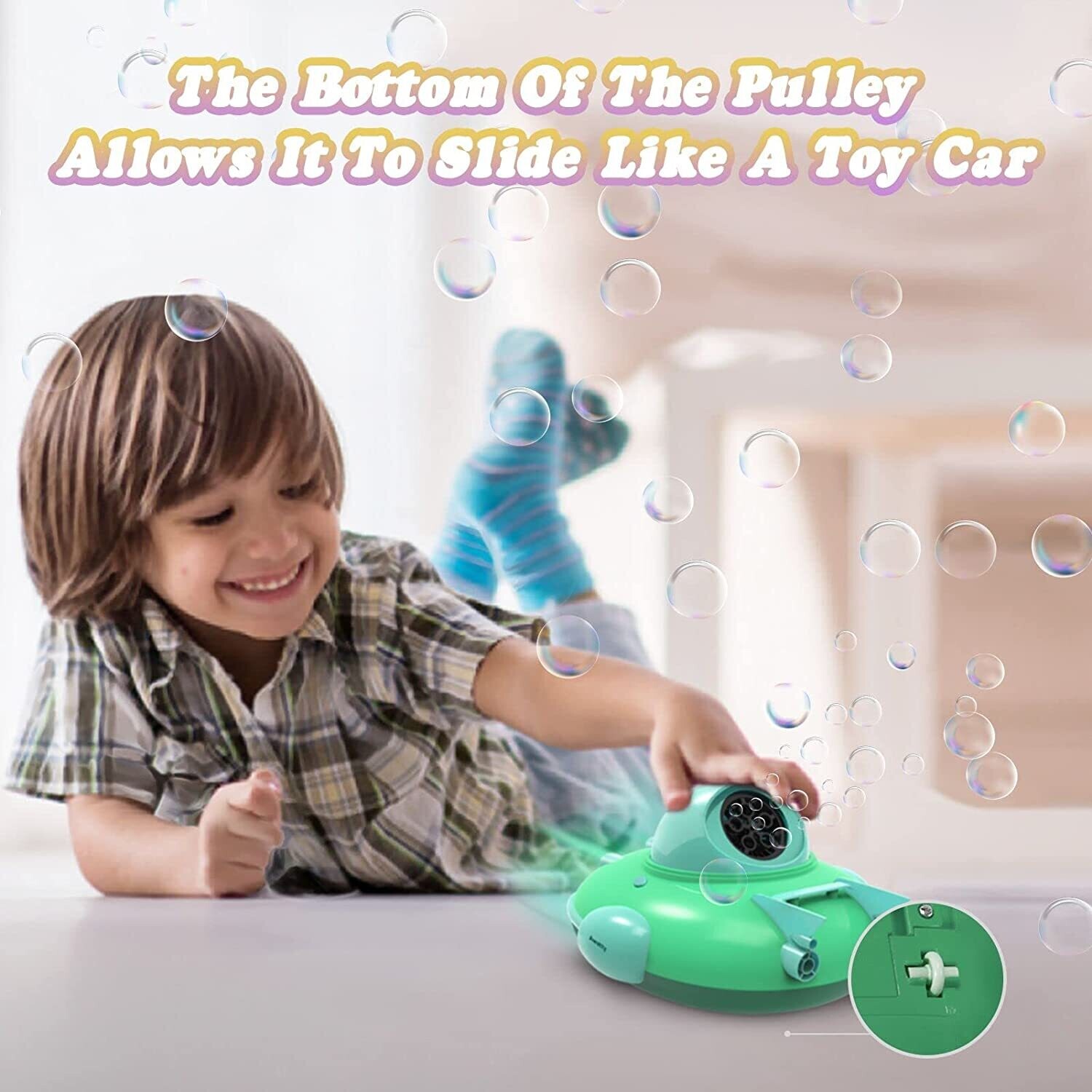 Portable Bubble Maker Toy for Kids Toddlers