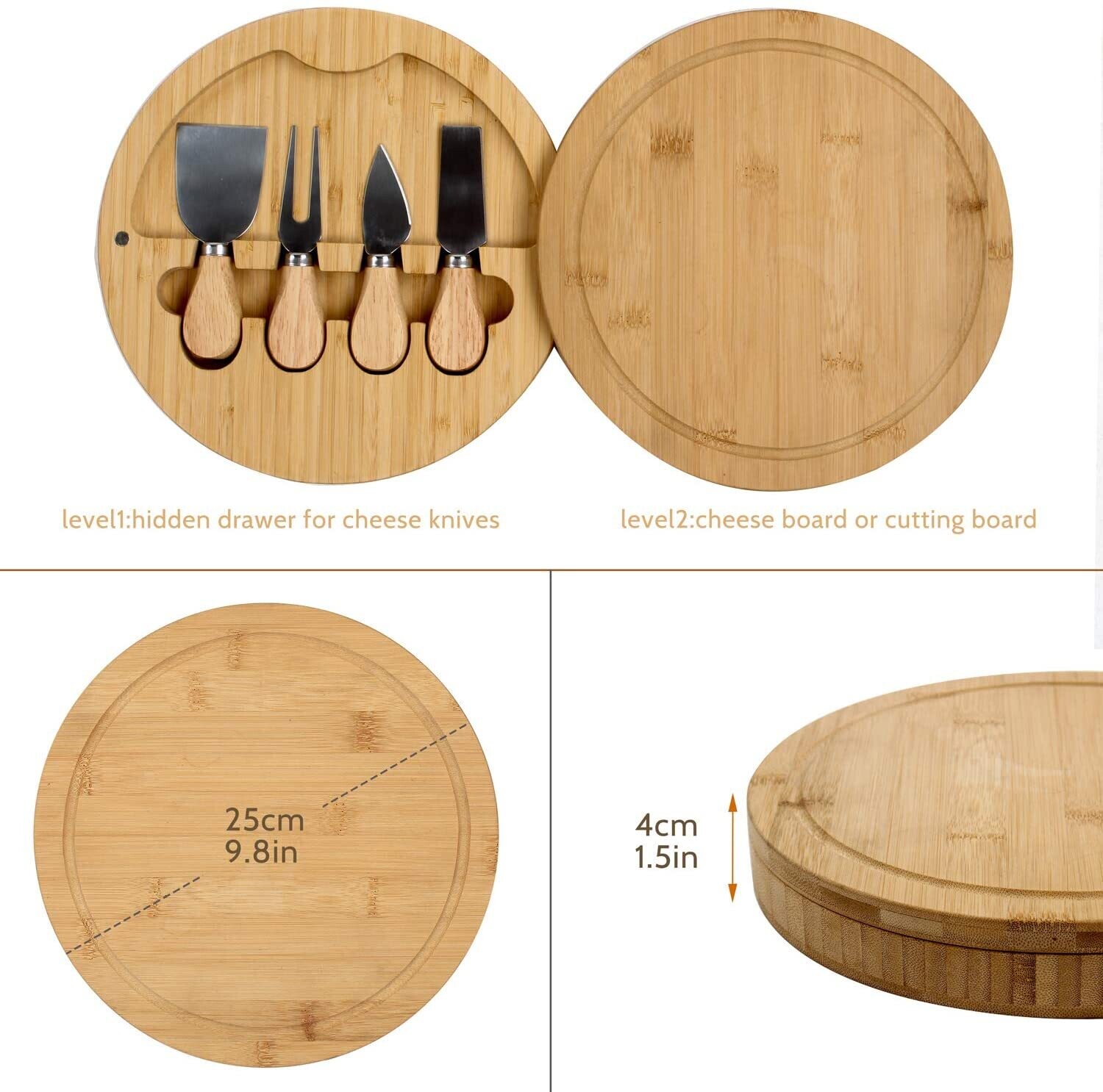 Cheese Plate for Entertaining - Ideal for Serving Cheese, Fruits, and Appetizers