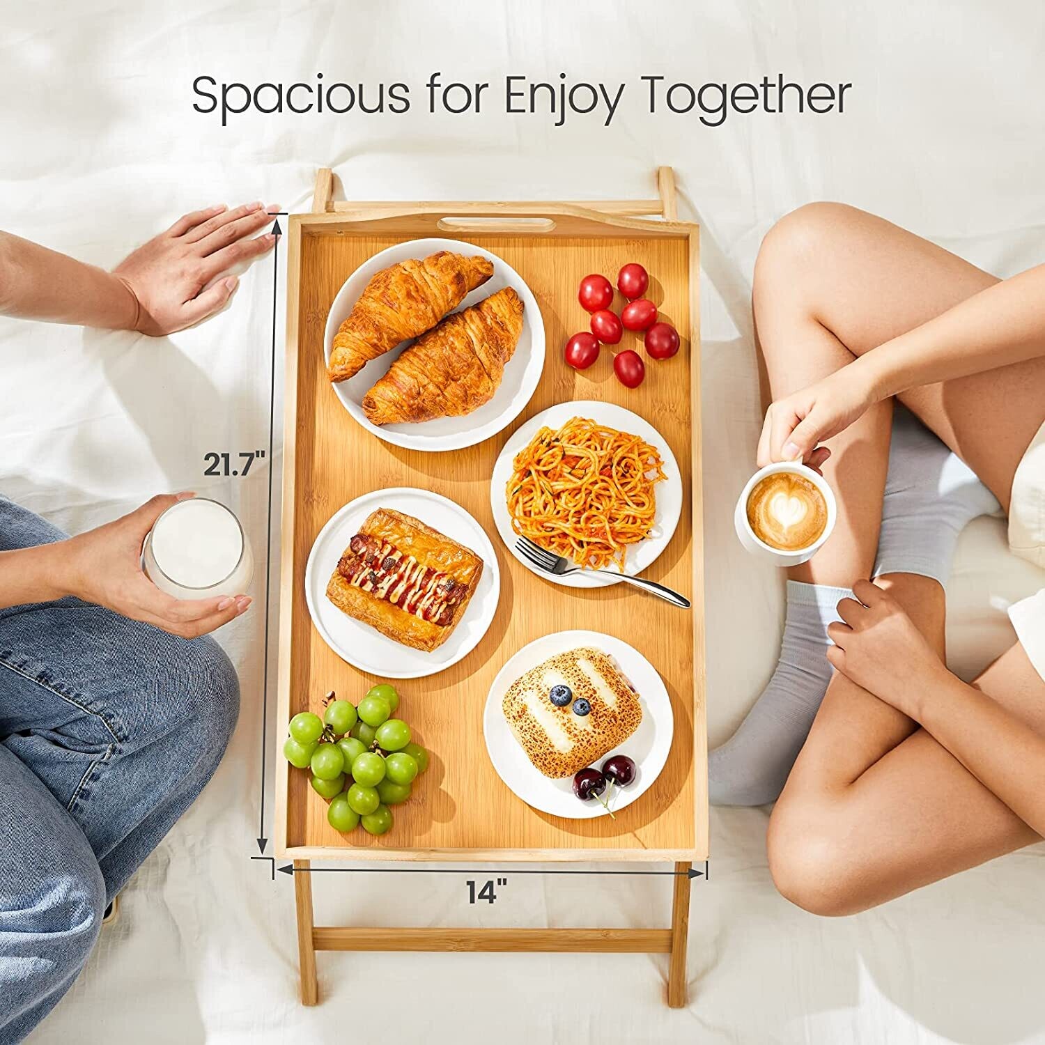 Multipurpose Serving food Tray Use As Portable Laptop Tray