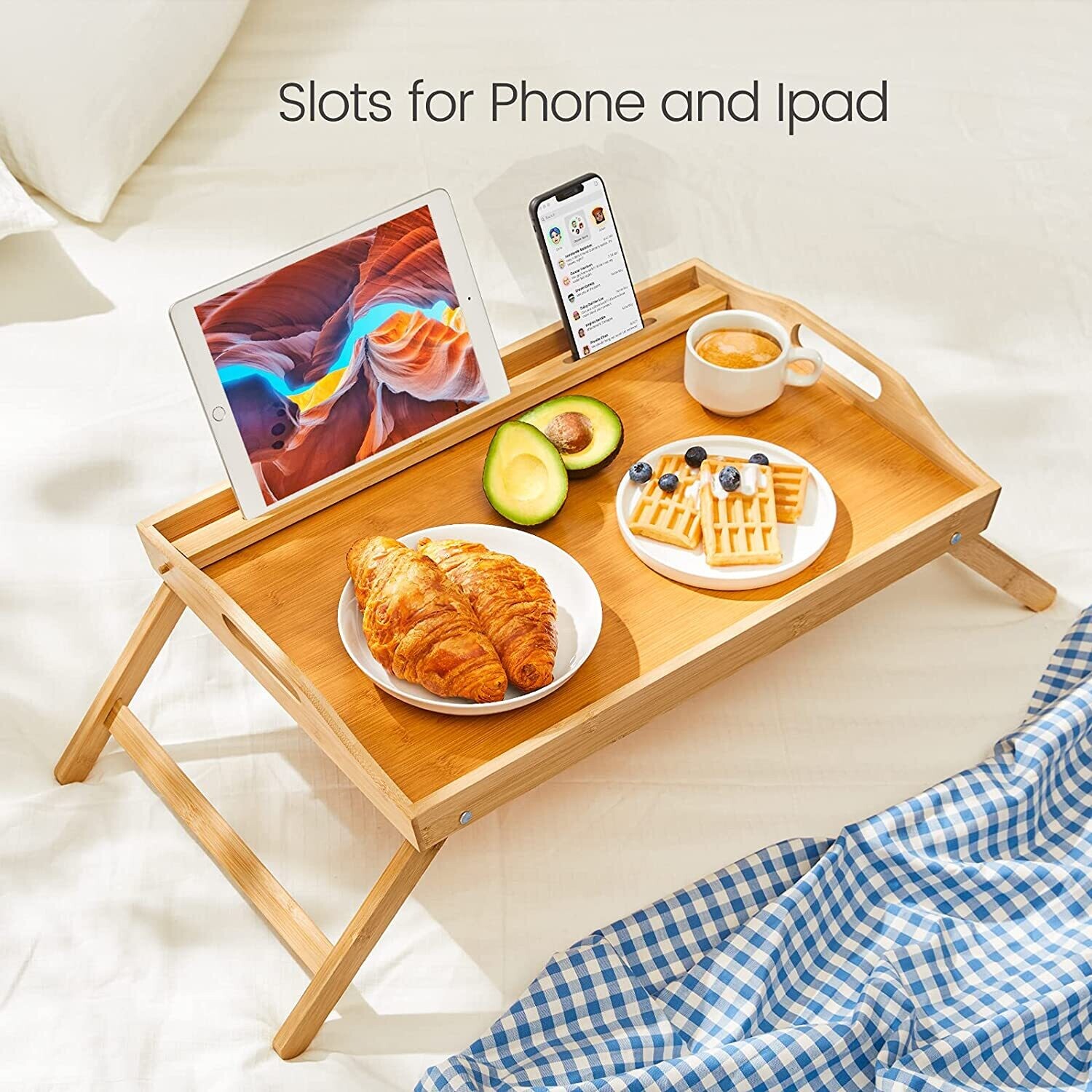Multipurpose Serving food Tray Use As Portable Laptop Tray