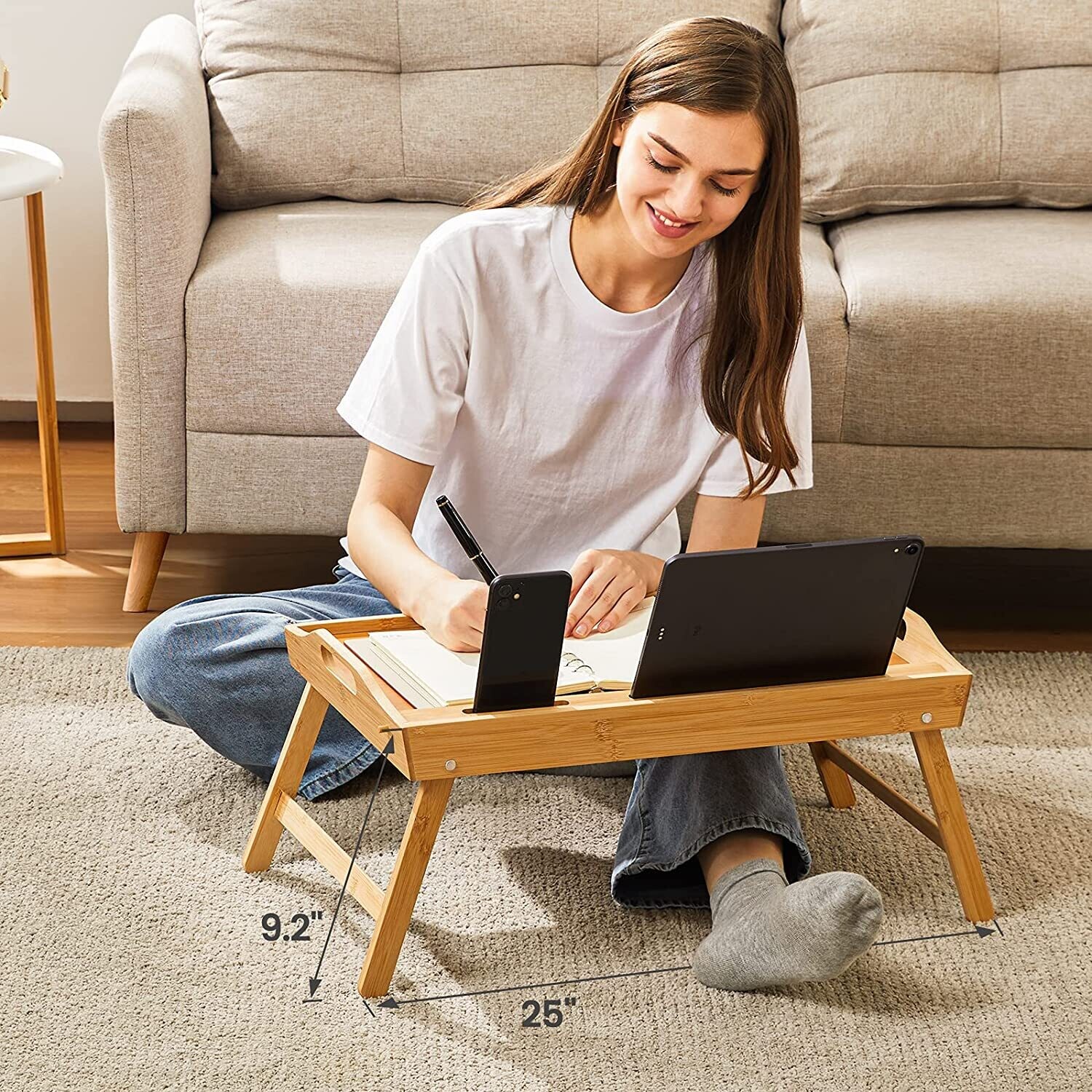 Multipurpose Serving food Tray Use As Portable Laptop Tray