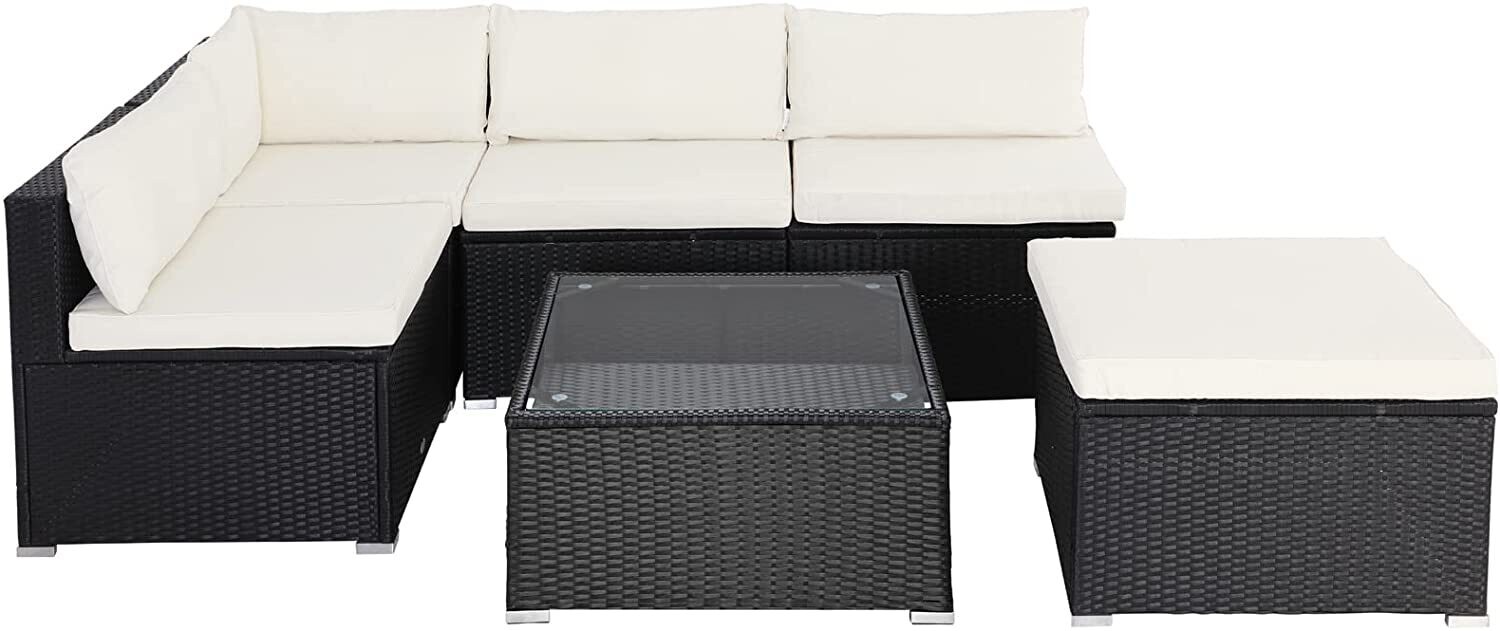 Polyrattan Lounge Set XL with Cushions