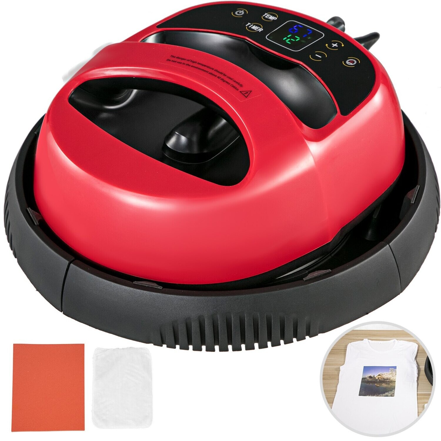 Heat Press Machine Mini Press for DIY Projects, Compact and Portable for Custom Printing on T-Shirts, Mugs, and More