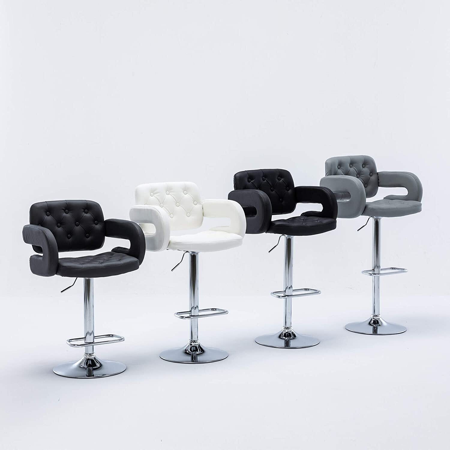 Swivel Faux Leather Breakfast Stool