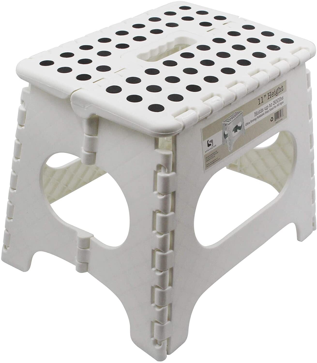 Super Strong Folding Step Stool - 11" Height - Holds