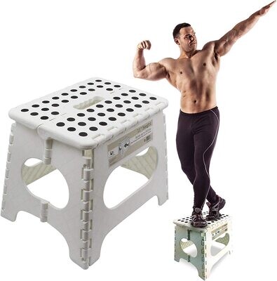 Super Strong Folding Step Stool - 11" Height - Holds