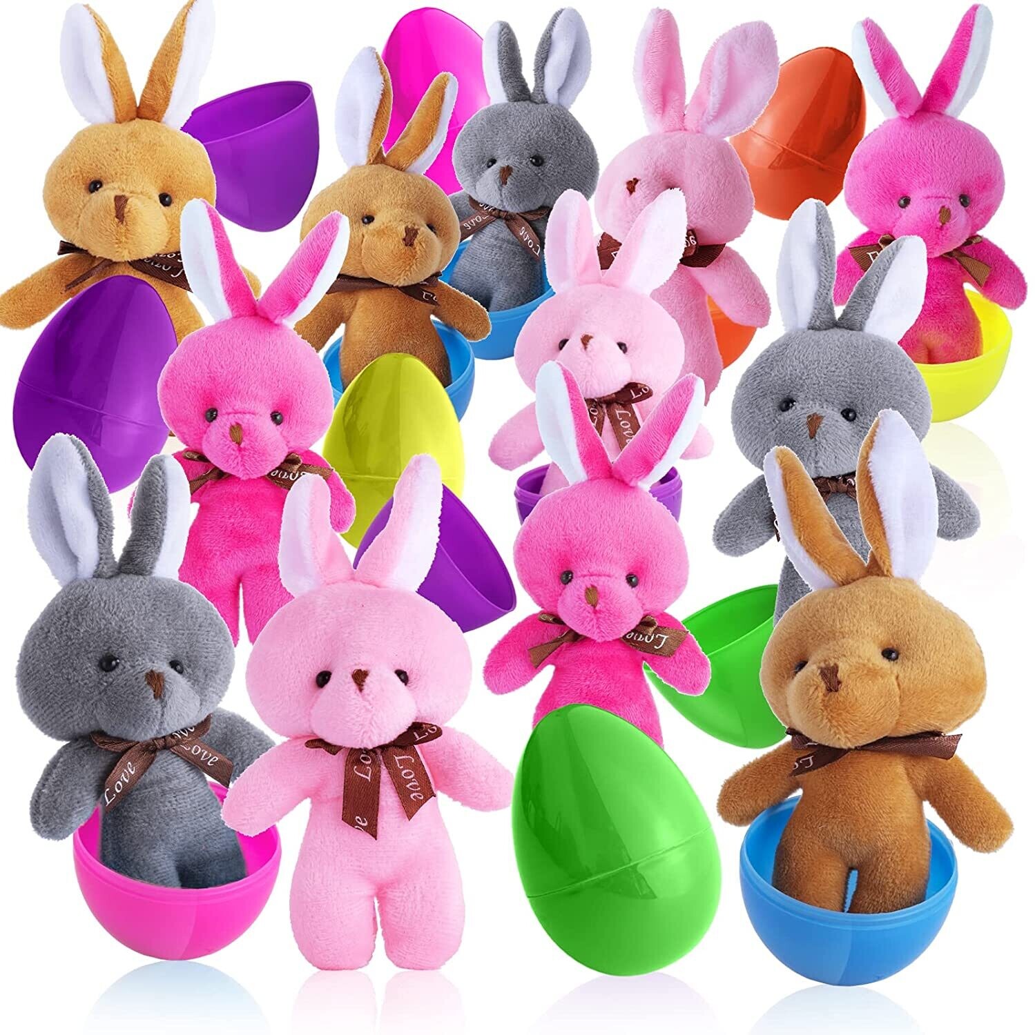 Easter Eggs Filled with Plush Bunny
