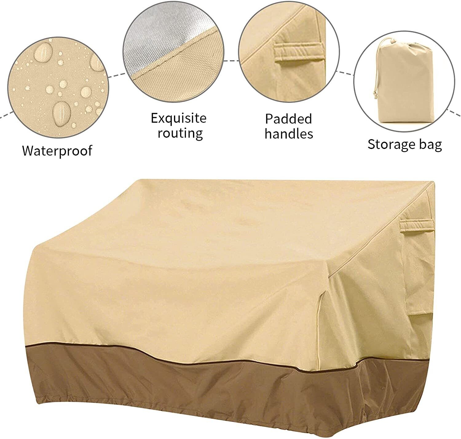 Garden Sofa Cover, Waterproof and UV-Resistant Outdoor Furniture Protector for All-Weather Durability
