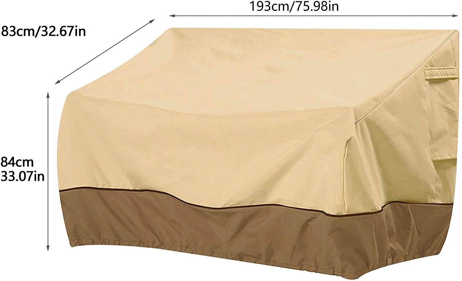 Garden Sofa Cover, Waterproof and UV-Resistant Outdoor Furniture Protector for All-Weather Durability