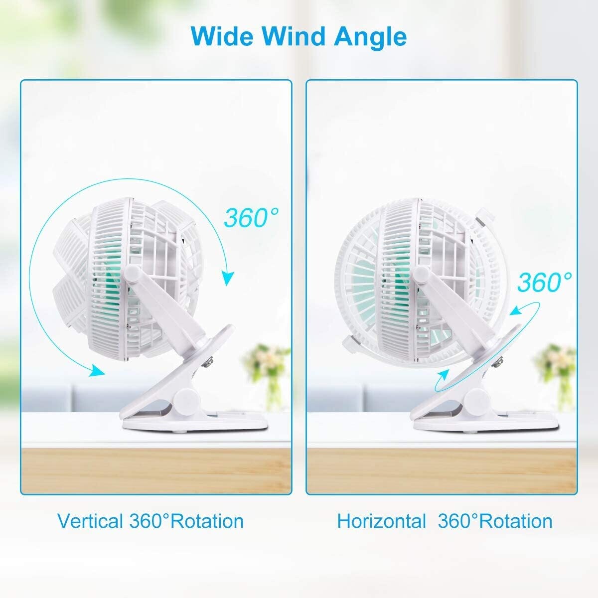Small USB Clip and Desktop Fans 4 Inch