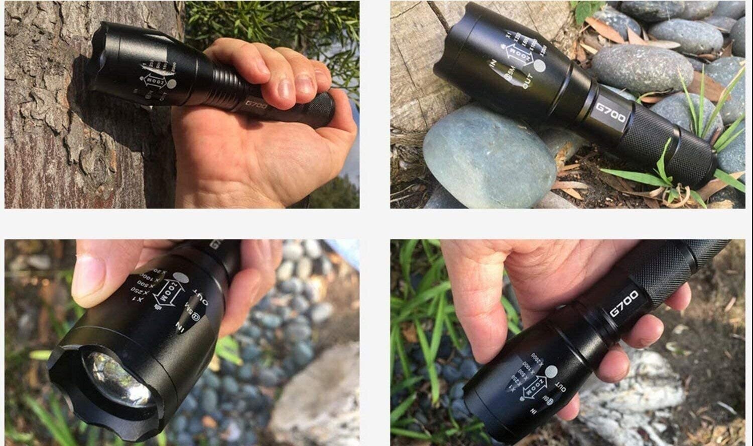 G700 LED Rechargeable Torch with High Brightness and Adjustable Beam for Outdoor and Emergency Use