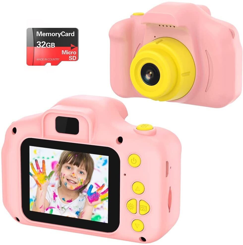 Kids Portable Digital Camera with SD Card 32GB