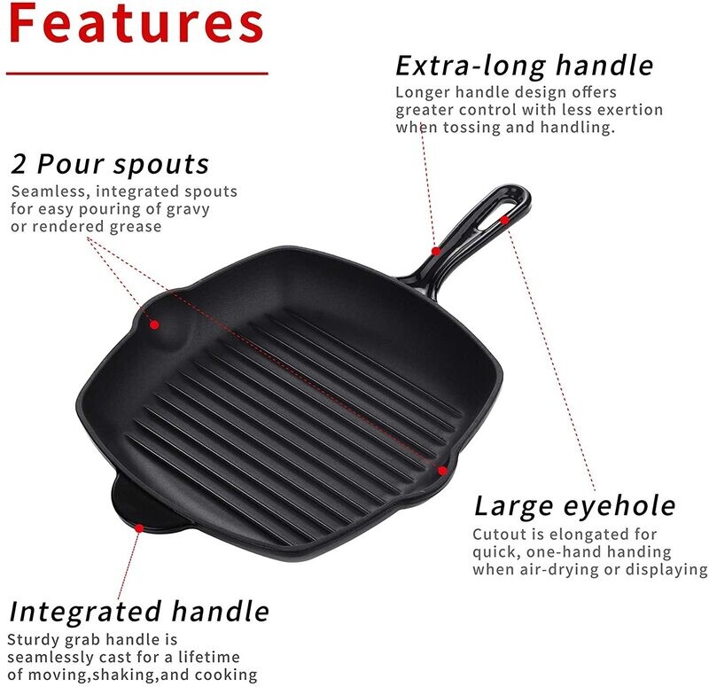 Pre-Seasoned Cast Iron Grill