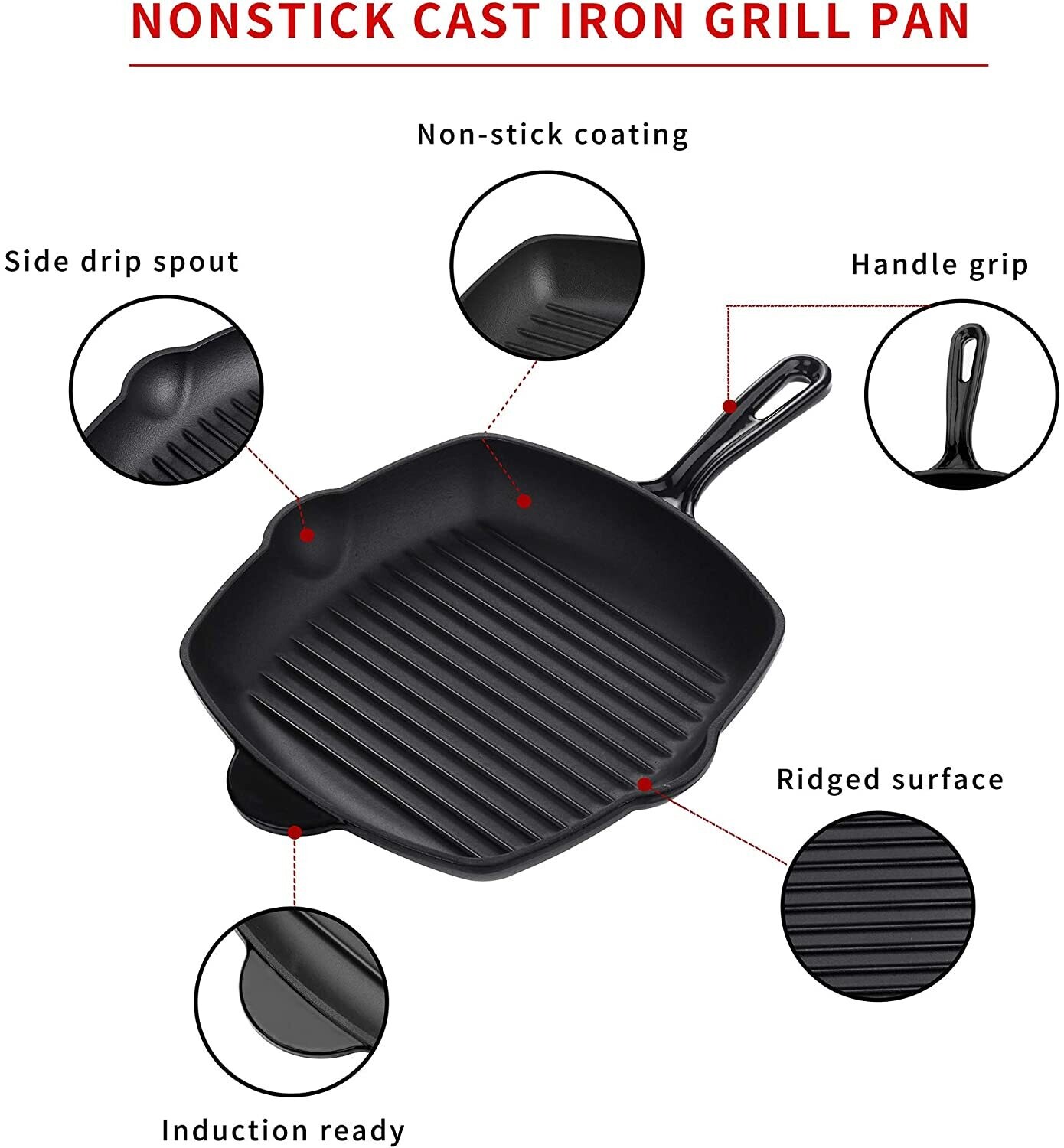Pre-Seasoned Cast Iron Grill