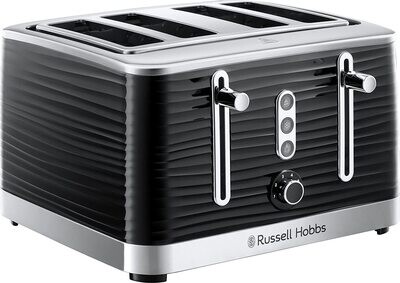 Inspire High Gloss Plastic Four Slice Toaster for Stylish and Efficient Toasting with Adjustable Settings