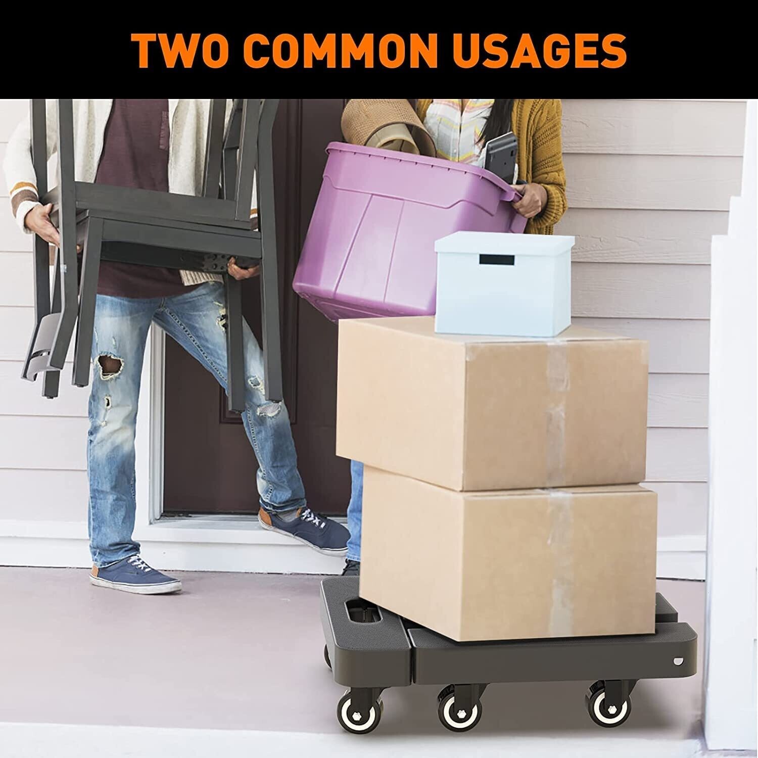 Folding Hand Truck with 6 Wheels for Heavy Duty and Easy Transport