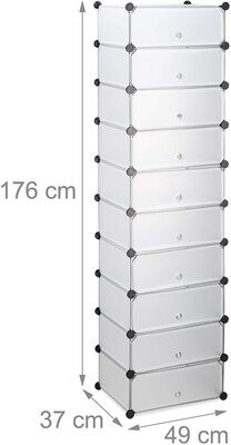 Shoe Rack, 10 Levels, Shoe Cabinet