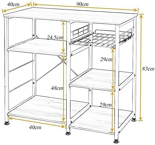 Kitchen Baker's Rack Utility Microwave