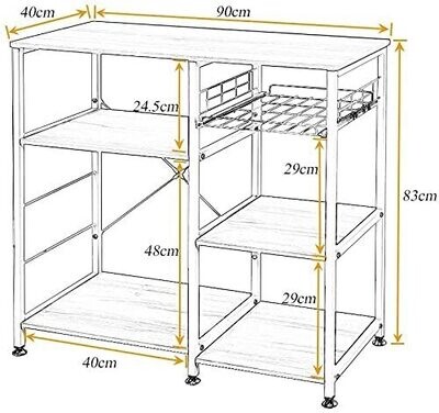 Kitchen Baker's Rack Utility Microwave
