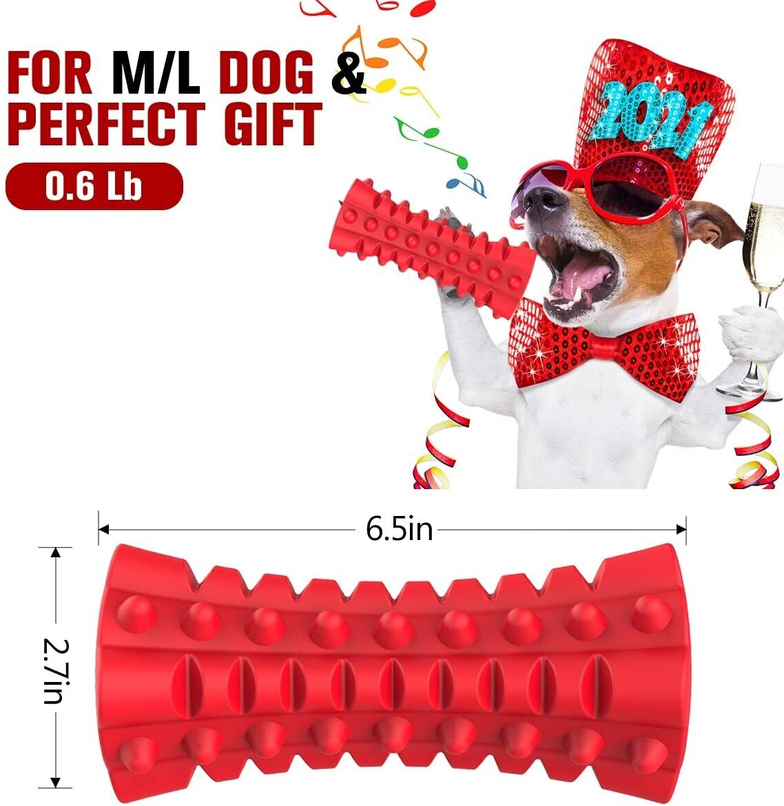 Rubber Chicken Toy for Dogs – Durable and Robust Squeaky Chew Toy for Large Dogs, Perfect for Play and Teething