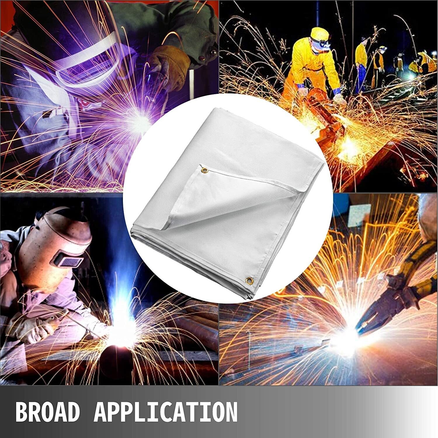 Welding Blanket 8 x 10 Heat Protection Fabric White