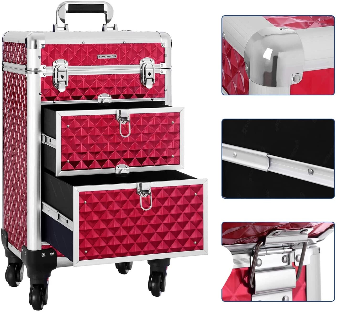 Make-Up Trolley with 4 Removable Drawers