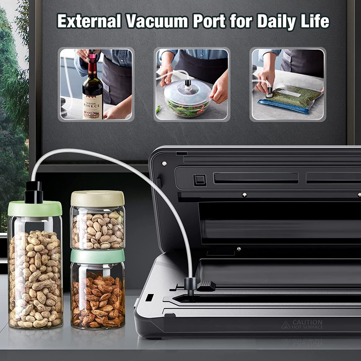 Stainless Steel Vacuum Sealer Foil Sealer for Dry and Wet Food