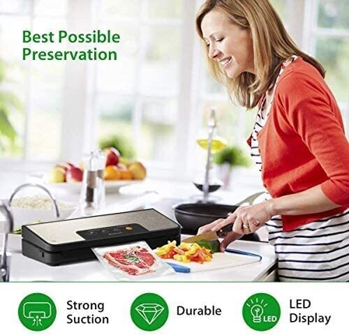 Stainless Steel Vacuum Sealer Foil Sealer for Dry and Wet Food