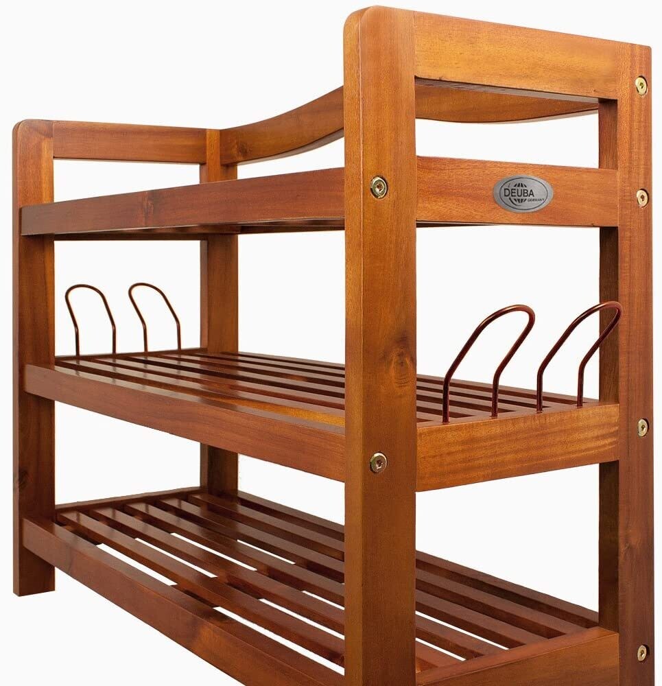 Shoe Rack Solid Wood 3 Levels